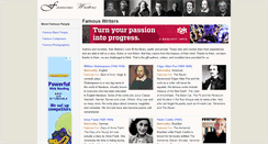 Desktop Screenshot of famouswriters.net